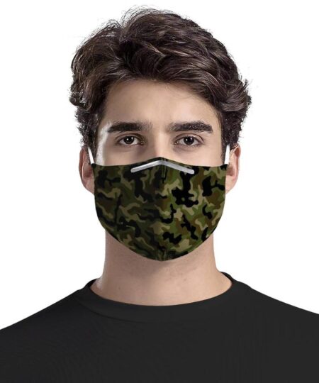 Camouflage Graffiti Custom pattern  Gas Masks Carbon Insert Women Men Anti-dust Masks Washable Mask Reusable Face Mask 4 filters