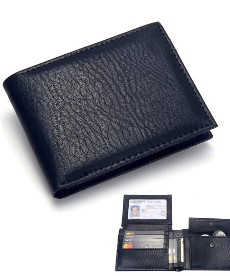 Luxury Men's Wallet Leather Solid Slim  Men  Leather  Short Credit Card Holders  Purses