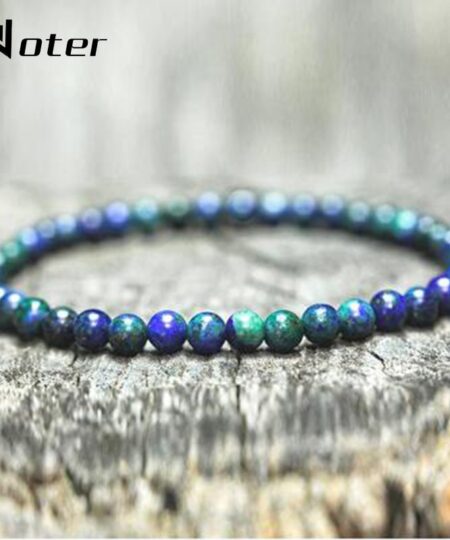 Noter minimaliste 4mm petites perles Bracelet pour hommes femmes opale naturelle oeil de tigre obsidienne Malachite pierre Braslet main bijoux