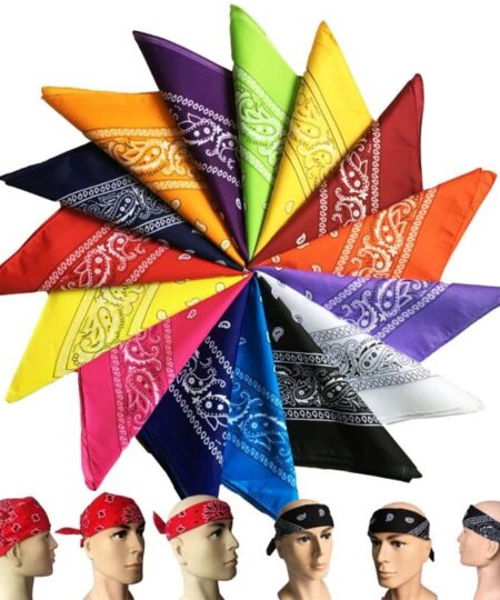 Scarf hip Hop Red Bandana Man Women Fashion Headbands Hair Band  Wrist Wraps  Scarves High Quality Hair Accessories