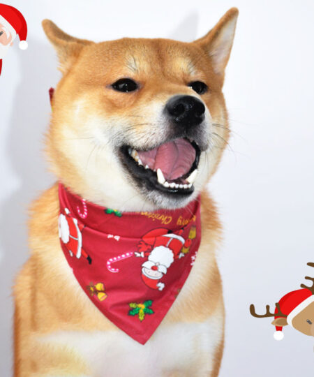Winter Pet Dog Scarf for  Pets Accessorises Handmade Cotton  Scarf Christmas Decoration