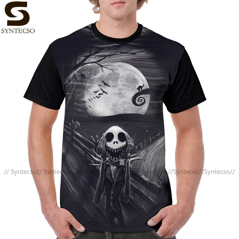T-Shirt Jack Skellington avant noël T-Shirt surdimensionné à manches courtes, T-Shirt graphique