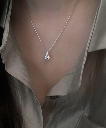 À la mode 925 en argent Sterling AAA Zircon colliers brillant diamant Pendantifs For femmes fiançailles tour de cou bijoux fins