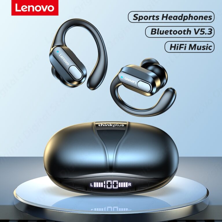 Lenovo – écouteurs sans fil Bluetooth 5.3, véritable oreillettes, avec bouton micro, réduction du bruit, étanche, XT80