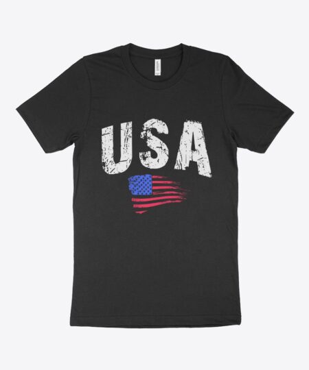 American Flag Tee Shirt Made in USA